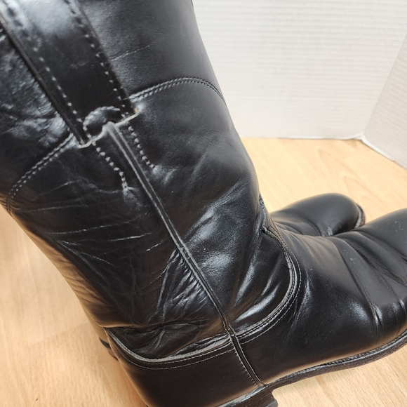 Justin Boots Black Cowboy Boots Men's size 8.5D - Picture 10 of 16